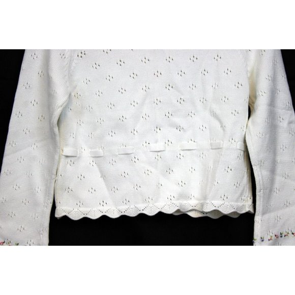 NEW 2007 Gymboree Love is in The Air White Cardigan Sweater Flower Scallop Edge - Picture 10 of 11
